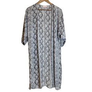 Pink Lily Snakeskin Open Duster